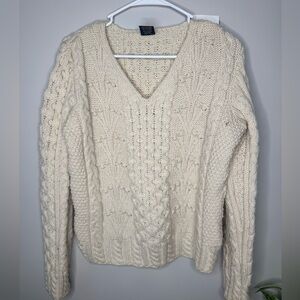 Cozy wool Cream Cable Knit Sweater